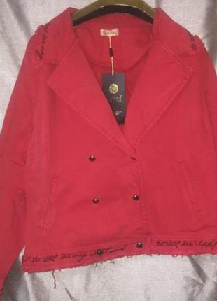 Стильная джинсовая куртка,кардиган с камнями, люкс качество, размер 56.1 фото