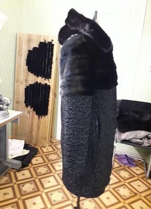 Шуба-пальто каракуль+норка3 фото