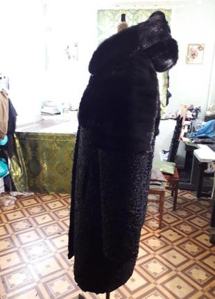 Шуба-пальто каракуль+норка4 фото