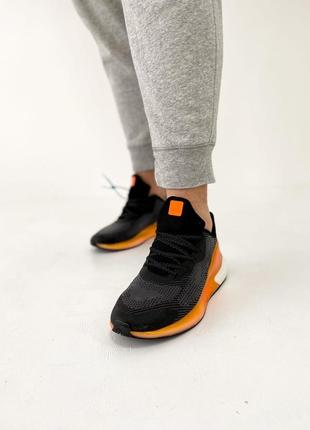 Отличные мужские кроссовки adidas alphaboost чёрные3 фото
