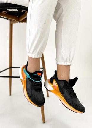 Отличные мужские кроссовки adidas alphaboost чёрные9 фото