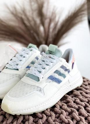 Шикарные мужские кроссовки adidas zx500 rm белые9 фото