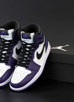 Кросівки жіночі nike jordan 1 retro violet white