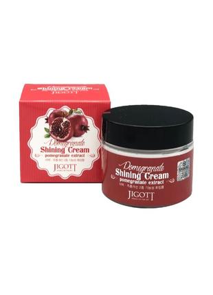 Jigott pomegranate shining cream увлажняющий крем с экстрактом граната для яркости кожи лица4 фото