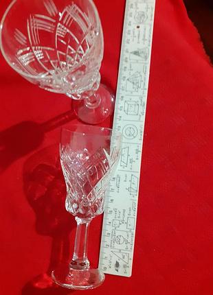 Набор хрустальных рюмок(2 шт)винтаж