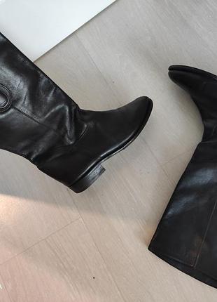 Сапоги демисезонные трубы италия шикарная кожа