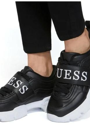 Черные оригинальные кроссовки guess 36 размера2 фото
