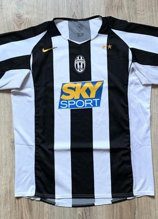 Мужская футбольная джерси nike juventus 2004/2005 home football soccer shirt jersey1 фото