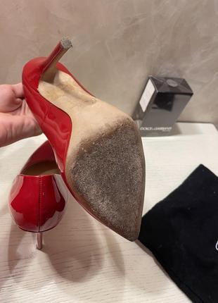 Лаковые красные туфли лодочки cerassela6 фото
