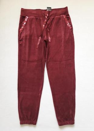 Трендовые велюровые спортивные брюки декорированные паетками esmara2 фото