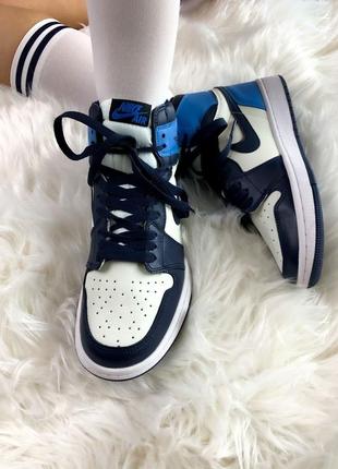 Nike air jordan 1 retro blue black🆕шикарные кроссовки найк🆕купить наложенный платёж