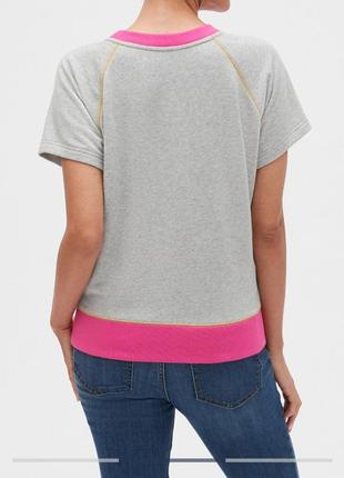 Свитшот толстовка футболка утепленный с короткими рукавами и логотипом gap2 фото
