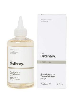 Обновляющий тоник с гликолевой кислотой the ordinary - glycolic acid 7% toning solution2 фото