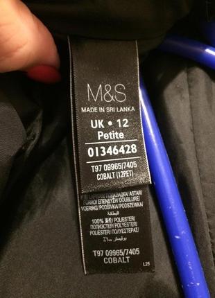 Marks & spencer m&s collection petite cobalt skirt юбка мини кобальт с принтом5 фото