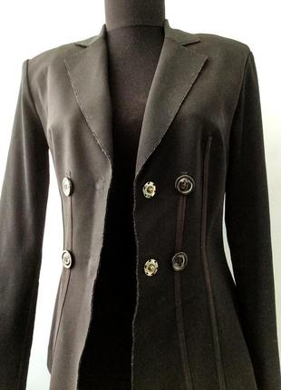 Элегантный пиджак c  шелковой окантовкой,  премиум бренду  marc cain, германия4 фото