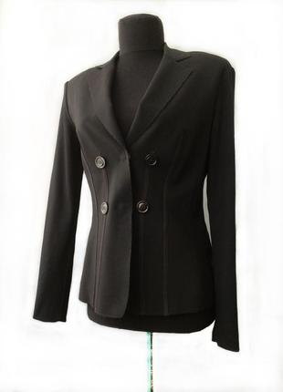 Елегантний піджак c шовкової окантовкою, преміум бренду marc cain, німеччина2 фото