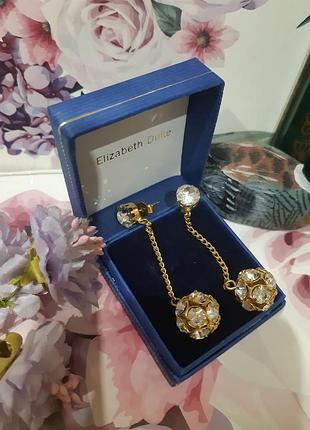 Сережки стрази сваровскі, американський вінтаж