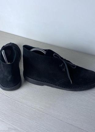 Дезерты ботинки замшевые черные6 фото