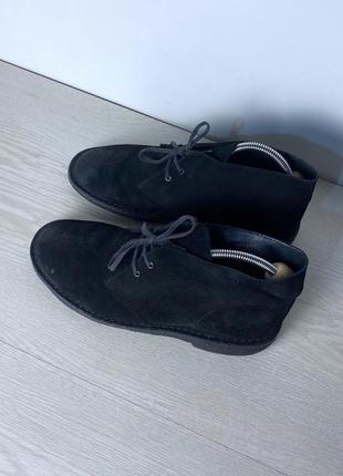 Дезерты ботинки замшевые черные3 фото
