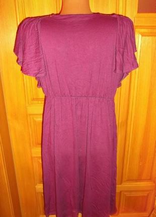 Платье стильное вискоза фиолетовое по плечам паетки р.s - m- 10-38 - atmosphere4 фото