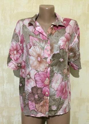 Натуральна блуза,сорочка в пастельних тонах