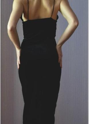 Велюровое черное платье3 фото