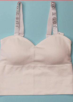 Топ, топик зі стразами , колір графіт