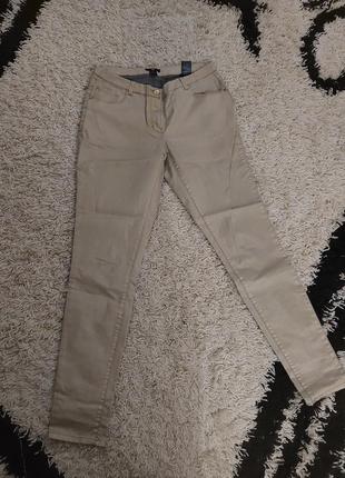 Джинсы золотистые с напылением