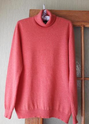 Кашемировый свитер кораллового цвета2 фото