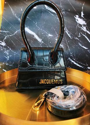 Мини - сумочка брендовая jacquemus тренд маленькая чёрная сумка1 фото