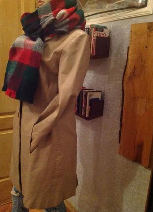 Кожаное пальто - плащ в стиле нео винтаж бренда auluna, р. 44-462 фото