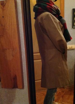 Кожаное пальто - плащ в стиле нео винтаж бренда auluna, р. 44-466 фото