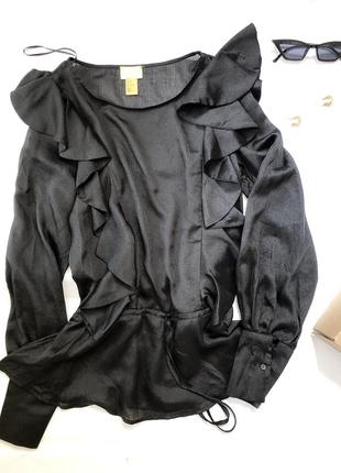 H&m, zara під шовк атлас рюші рукава
