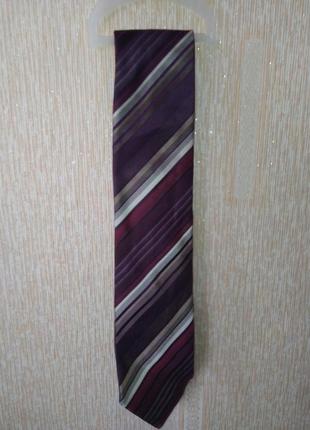 Шелковый галстук в винных цветах