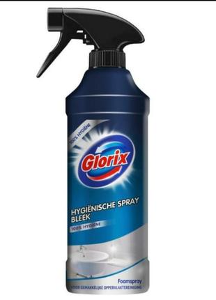 Glorix hygienic spray bleek отбеливающий очищающий спрей для ванной туалета душа плитки1 фото