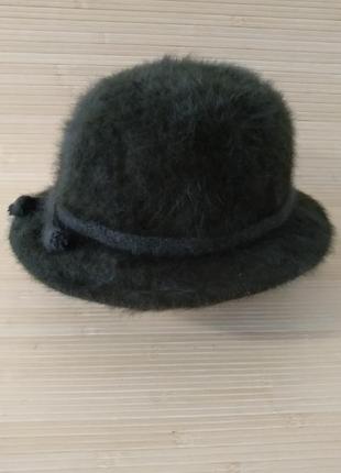 Шапка-панама из ангоры.