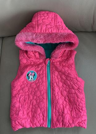 Тепла жилетка на флісі з мінні на 12-18 міс