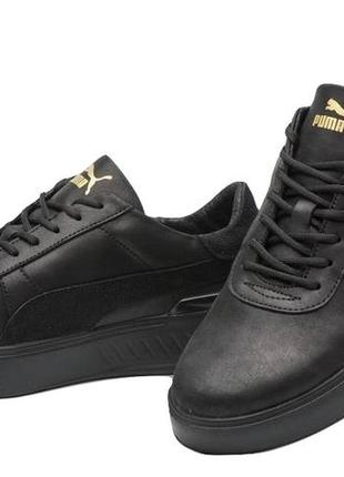 Кроссовки мужские кожаные puma fast race mustang leather