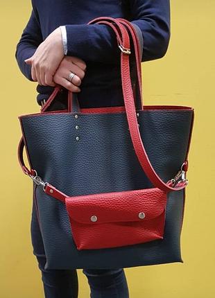 Сумка шоппер трансформер, двусторонняя