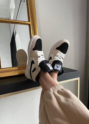 Жіночі кросівки air jordan 1 mid beige black| 36-40.3 фото