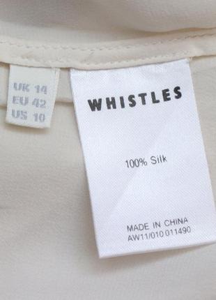 Рубашка блуза whistles 100% шелк. британия7 фото