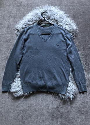 Чоловічий шерстяний светр, пуловер fred perry оригінал італія4 фото
