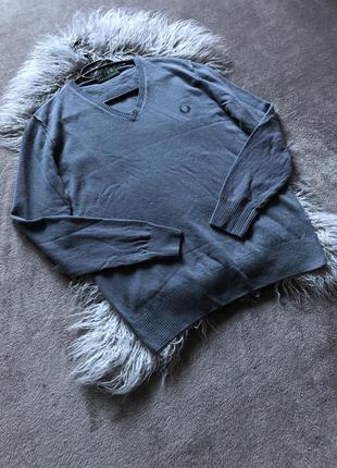 Чоловічий шерстяний светр, пуловер fred perry оригінал італія2 фото