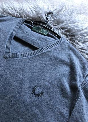 Чоловічий шерстяний светр, пуловер fred perry оригінал італія5 фото
