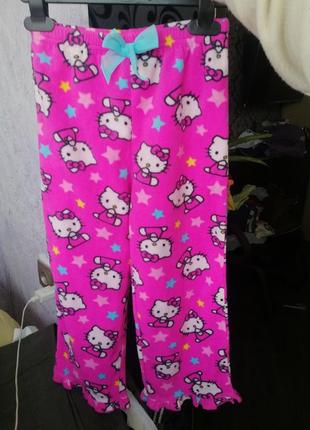 Флисовые штаны (пижама) hello kitty рр6лет