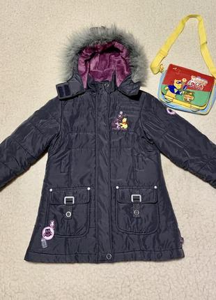 Курточка утеплённая с мехом и объёмной аппликацией pooh disney от c&a