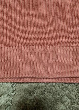 В'язаний рожевий светр з вирізом від h&m8 фото