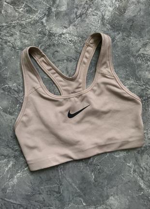 Спортивный топ nike classic swoosh nude2 фото