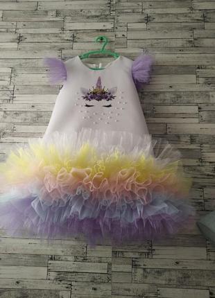 Платье  детское единорожка