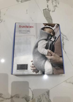 Рюкзак-кенгуру слинг  babybjorn baby carrier mini, серый